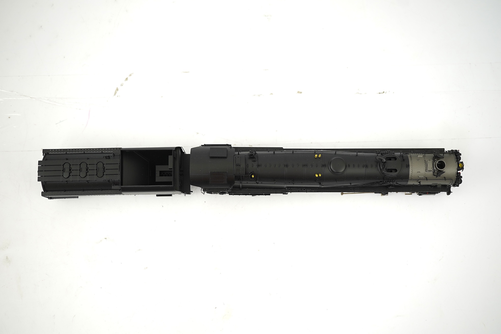 A boxed HO gauge Key Imports model of Union Pacific 9000 class, 9043, 4-12-2 tender locomotive, powered for two rail operation.